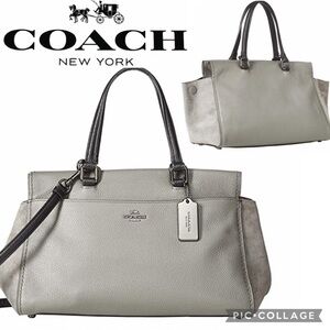 SALE💥💥NWT COACH FULTON SHOULDER BAG COLOR-BLOCK MIXED LEATHER SATCHEL‎